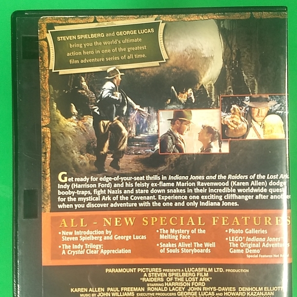 Raiders of The Lost Ark DVD, Pre Owned Near Mint Condition - Picture 2 of 10